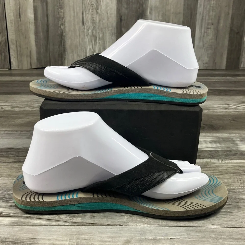 Merrell Womens Black Algiers Blue Performance Thong Sandals J212634C Size 8
